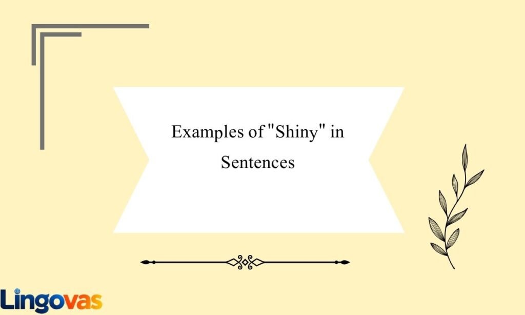 Examples of Shiny in Sentences
