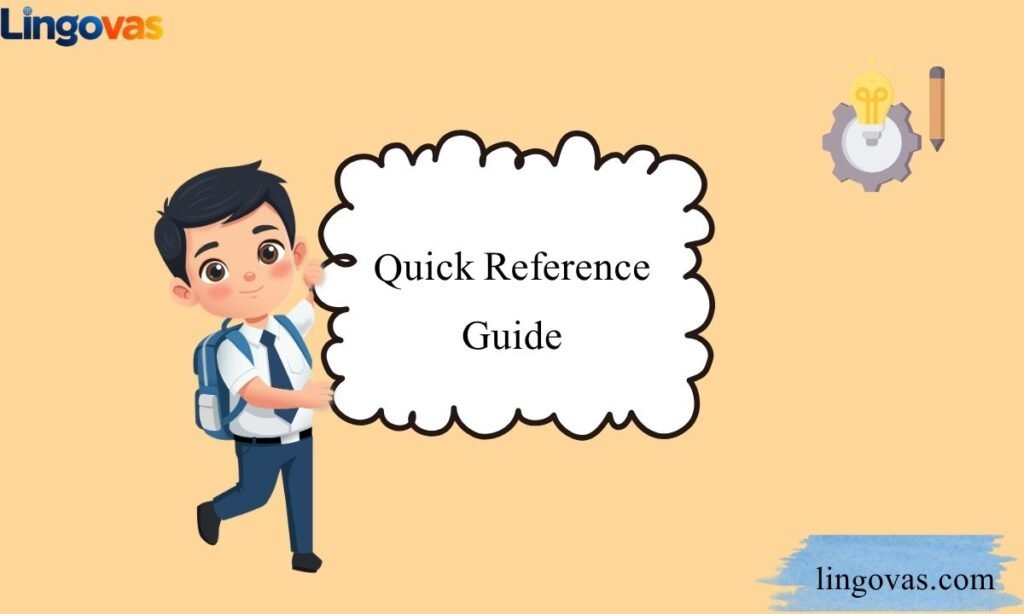 Quick Reference Guide