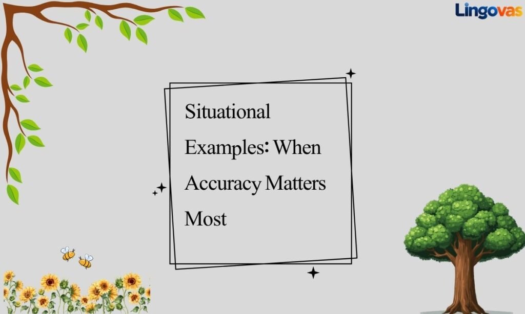 Situational Examples When Accuracy Matters Most