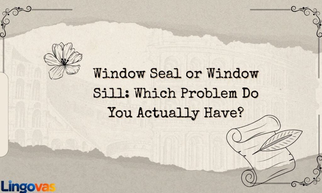 Window Seal or Window Sill Which Problem Do You Actually Have